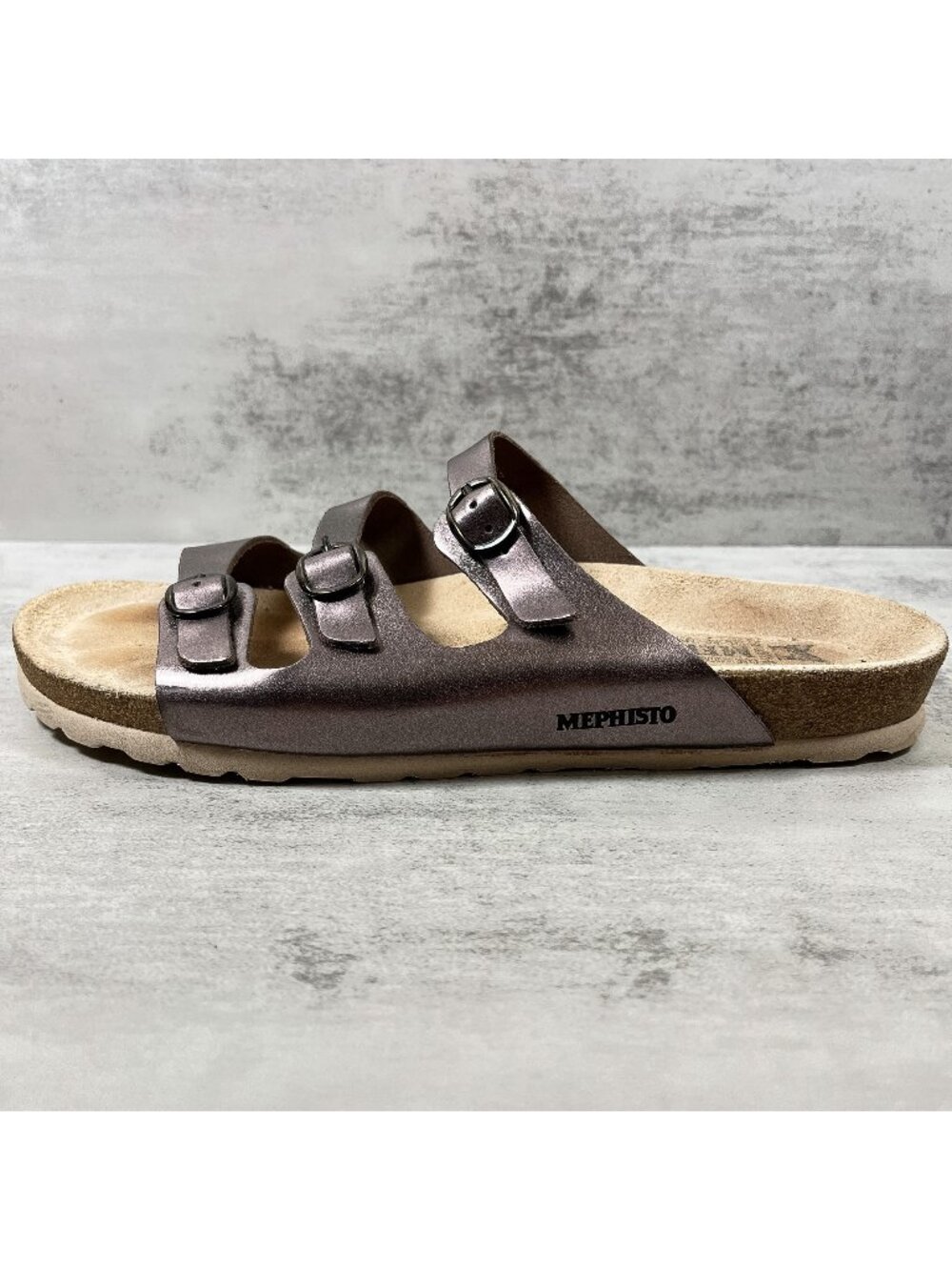 Mephisto Nolene 3 Strap Slide Sandals - Women's Size EU 41 / US 11 - Bronze